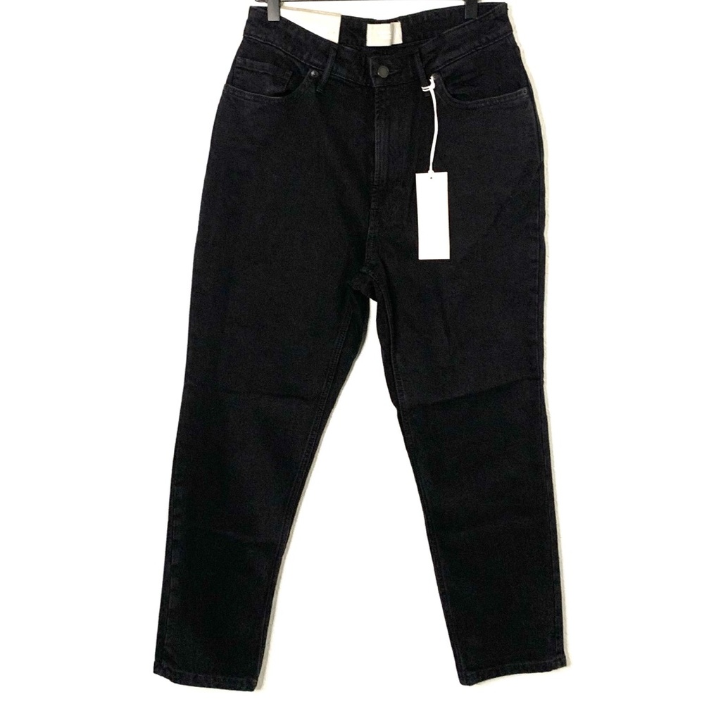 NWT Everlane Women's Size 29 Black High Rise The Curvy Cheeky Straight Jeans